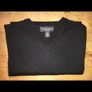 Pronto Uomo Wool Sweater Black Large Slim